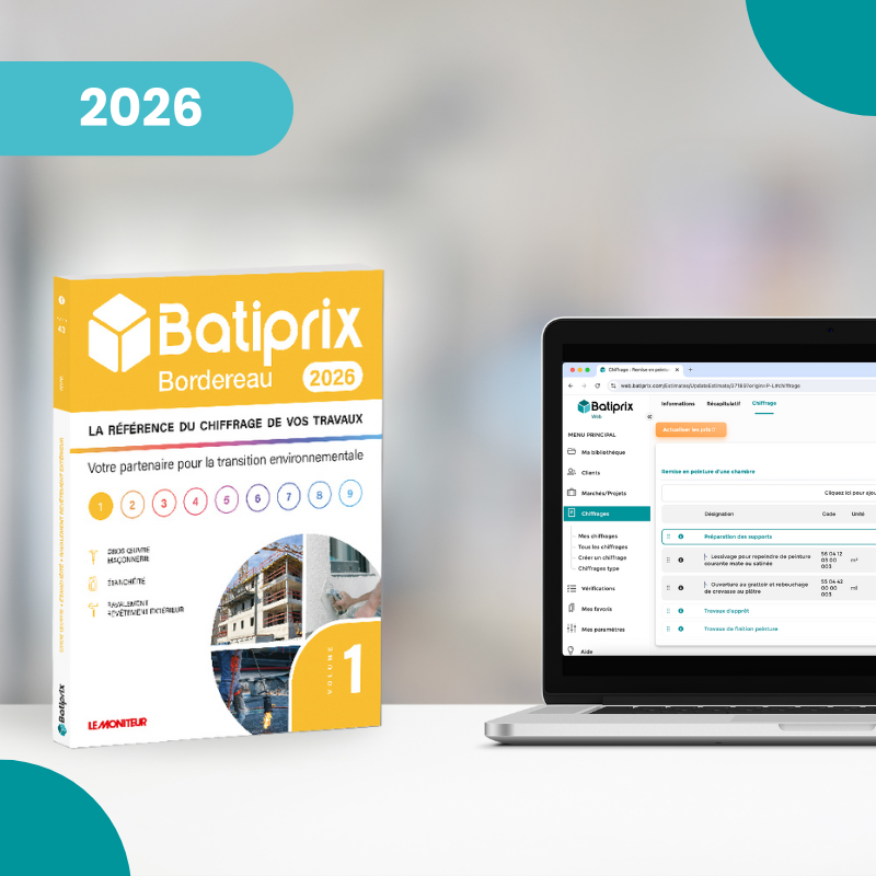 Batiprix Bordereau & Web Chiffrage - Millésime 2026 - Lot 1