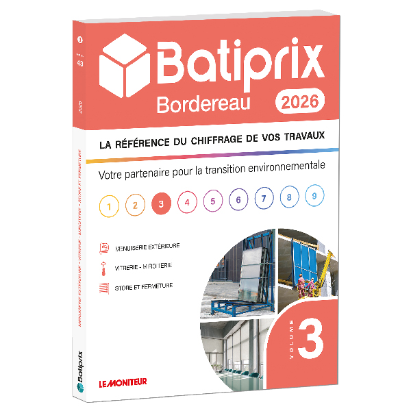 Bordereau 2026 - Volume 3 - Menuiserie Extérieure, Vitrerie - Miroiterie, Store & Fermeture