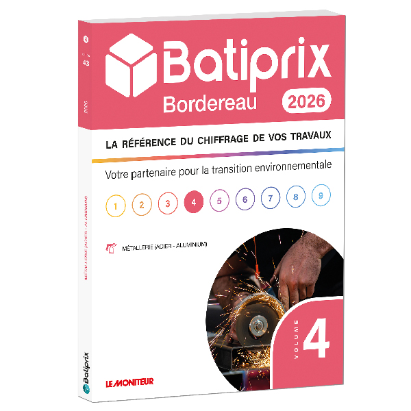 Bordereau 2026 - Volume 4 - Métallerie (Acier - Aluminium)