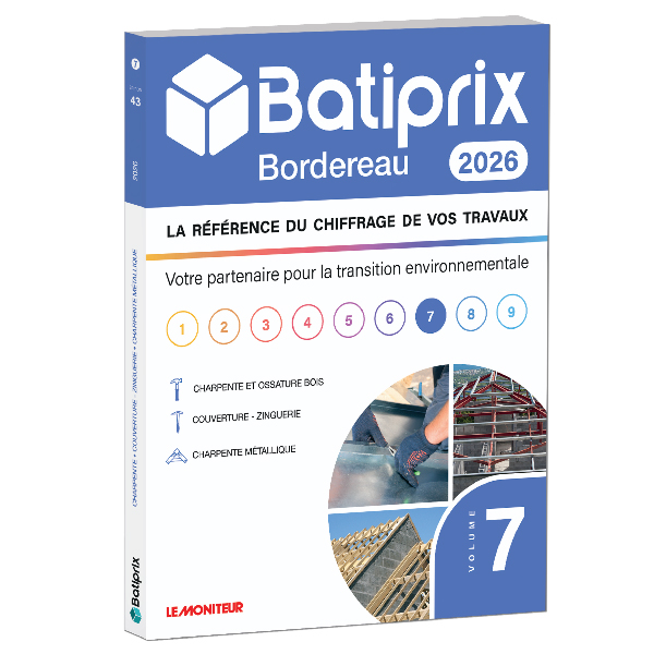 Bordereau 2026 - Volume 7 - Charpente, Couverture - Zinguerie, Charpente métallique