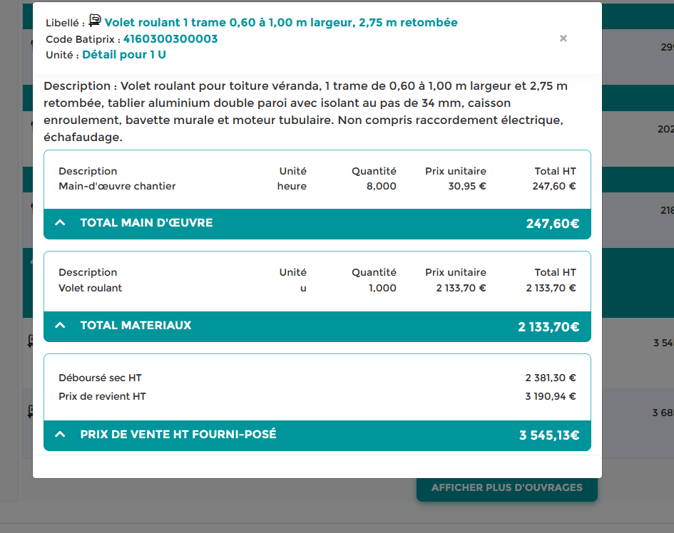 exemple de volet roulant