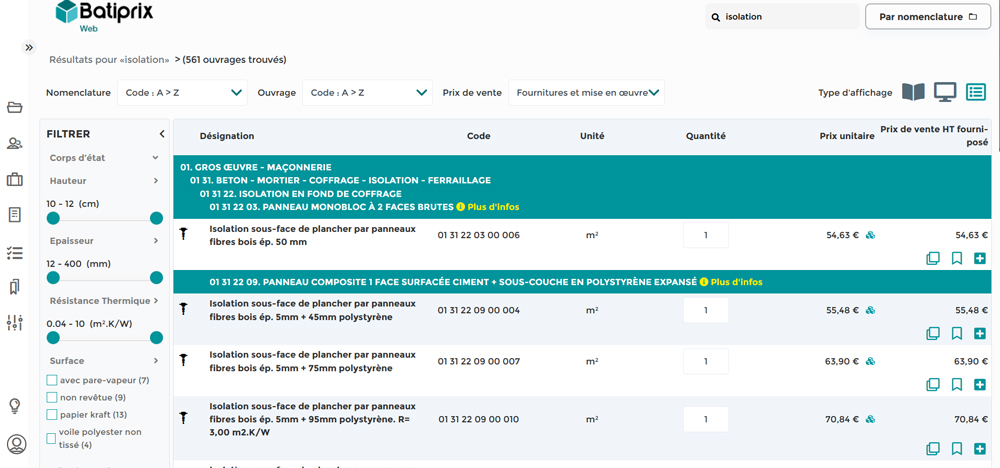 détail de résultat pour le mot isolation