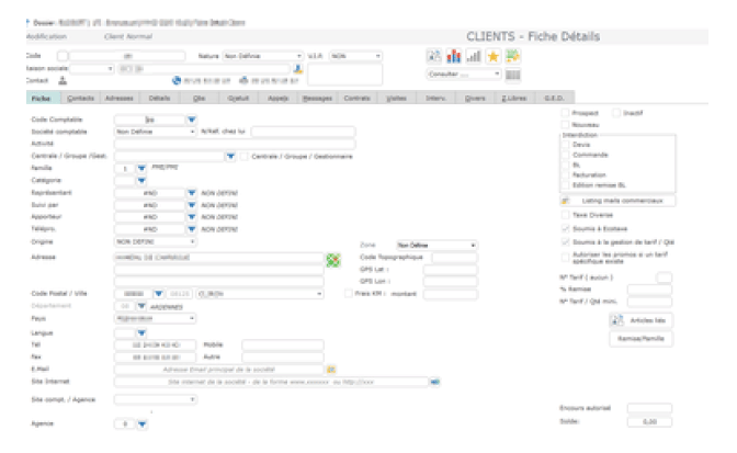 Gestion des clients / prospects